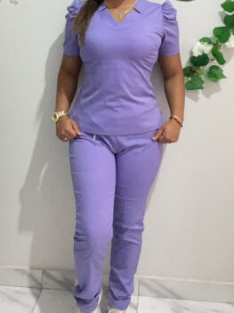 UNIFORME FEMENINO SCRUB MANGA FRUNCIDO