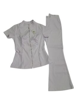 UNIFORME FEMENINO CUELLO CHINO CON SIERRE / PANTALÓN ENCAMPANADO